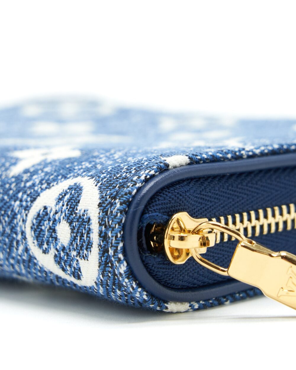 AAA Replica Louis Vuitton LV ZIPPY COIN PURSE MONOGRAM JACQUARD DENIM BLUE GHW