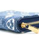 AAA Replica Louis Vuitton LV ZIPPY COIN PURSE MONOGRAM JACQUARD DENIM BLUE GHW