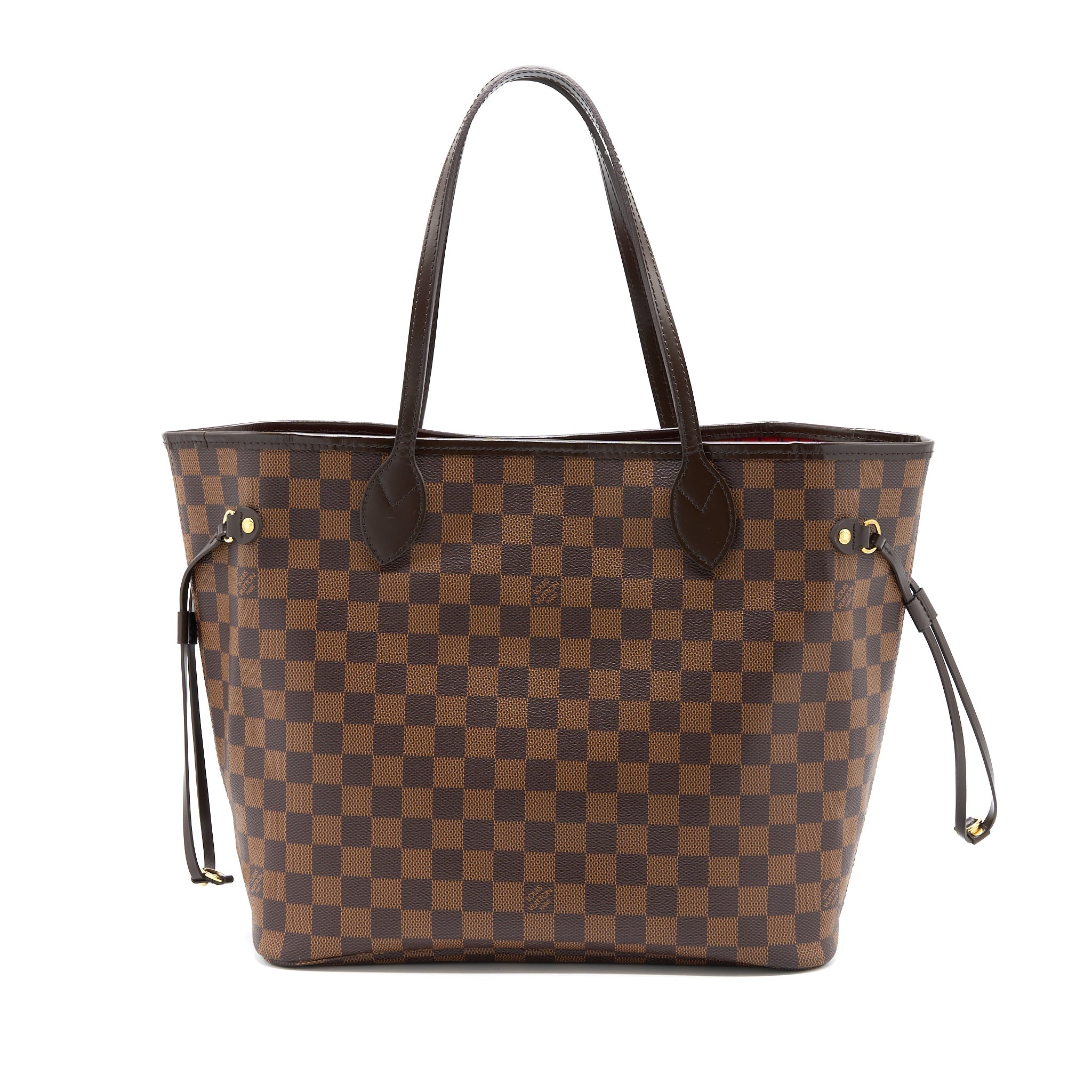 AAA Replica Louis Vuitton LV NEVERFULL MM DAMIER EBENE GHW WITH INITIAL S.S