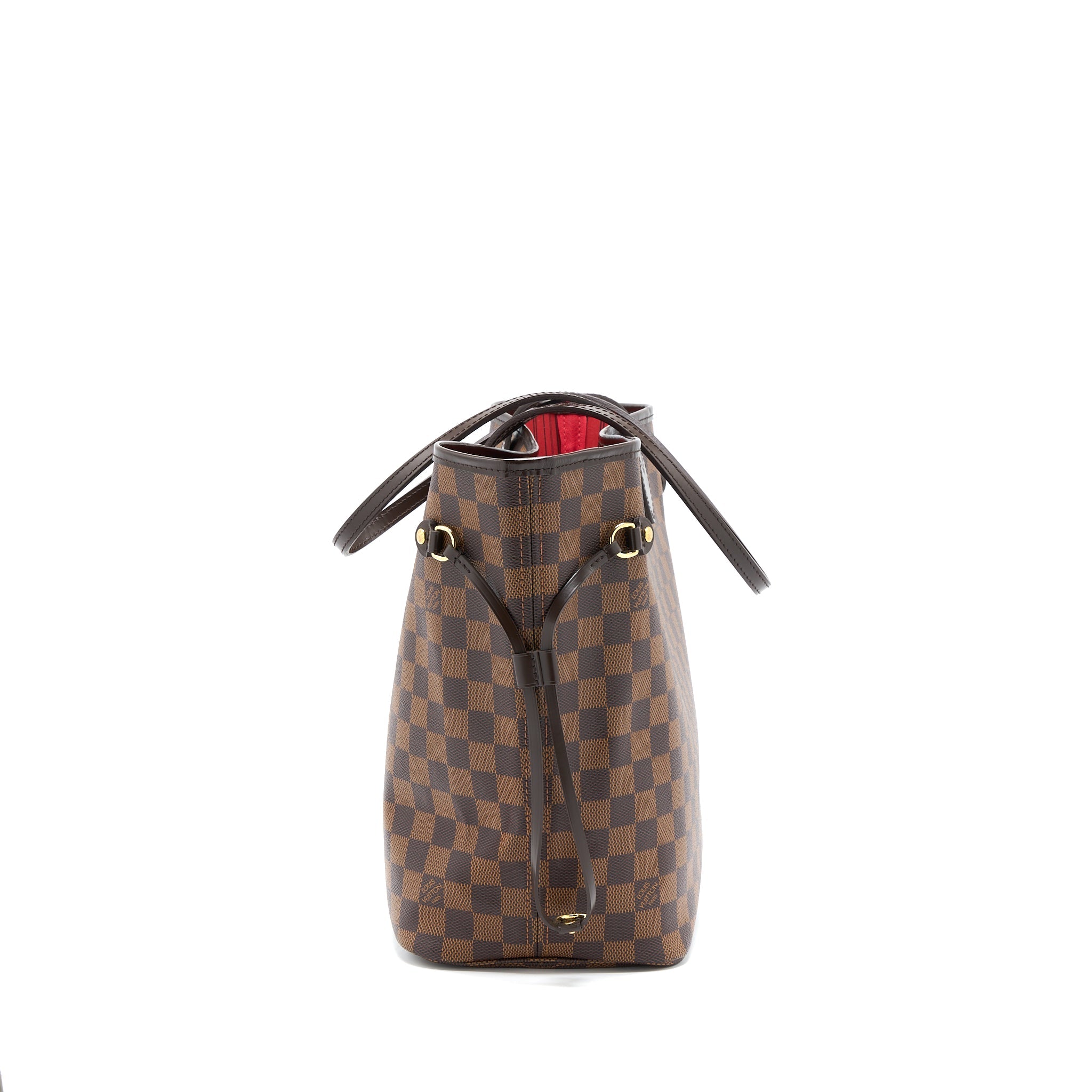 AAA Replica Louis Vuitton LV NEVERFULL MM DAMIER EBENE GHW WITH INITIAL S.S