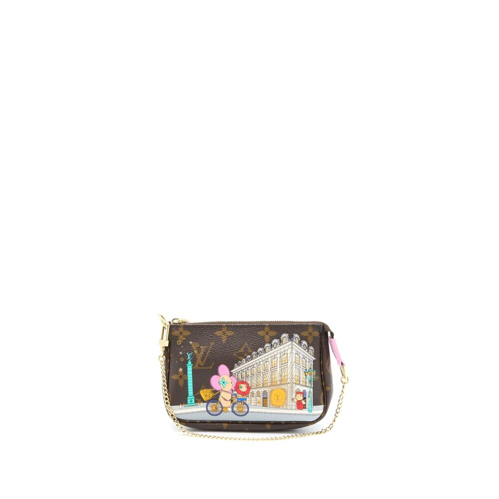 AAA Replica Louis Vuitton LV 2022 CHRISTMAS LIMITED MINI POCHETTE ACCESSORIES MONOGRAM CANVAS PARIS BOUTIQUE GHW