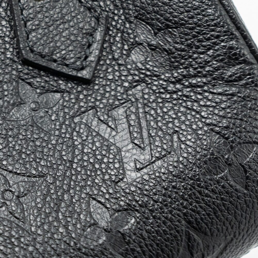 AAA Replica Louis Vuitton LV NANO SPEEDY MONOGRAM EMPREINTE BLACK GHW(NEW VERSION)
