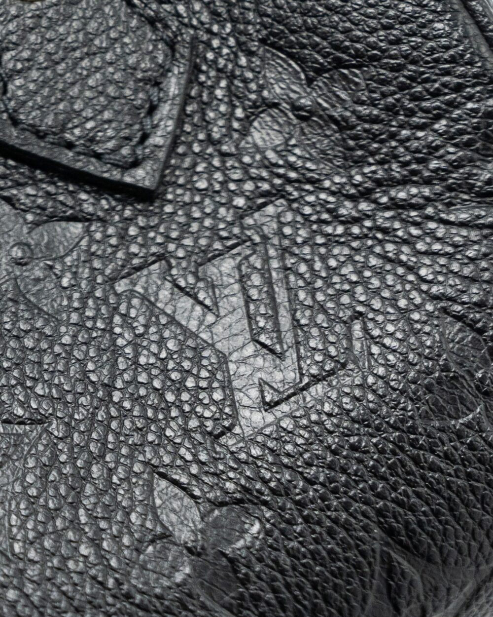 AAA Replica Louis Vuitton LV NANO SPEEDY MONOGRAM EMPREINTE BLACK GHW(NEW VERSION)