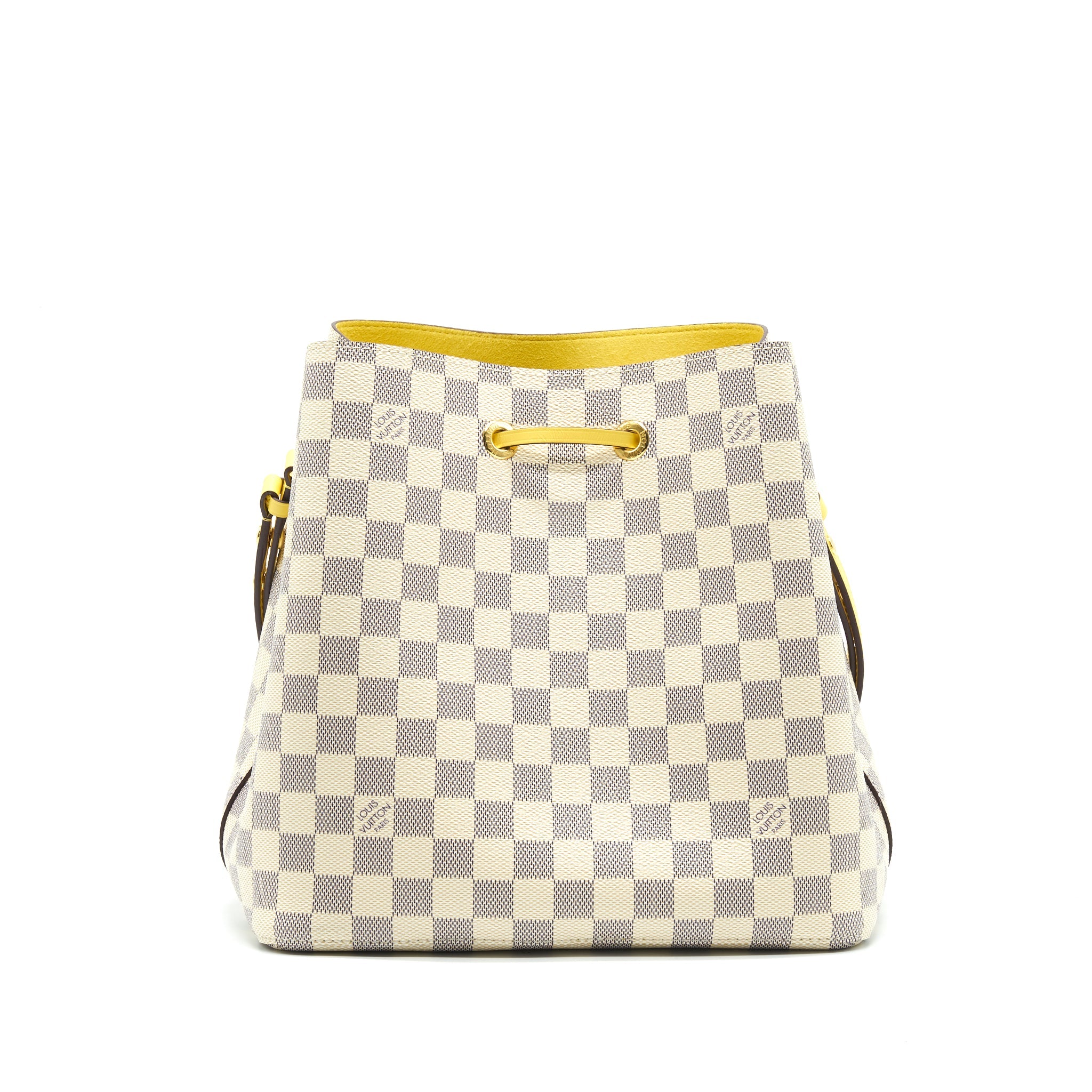 AAA Replica Louis Vuitton LV NEONOE DAMIER AZUR CANVAS YELLOW