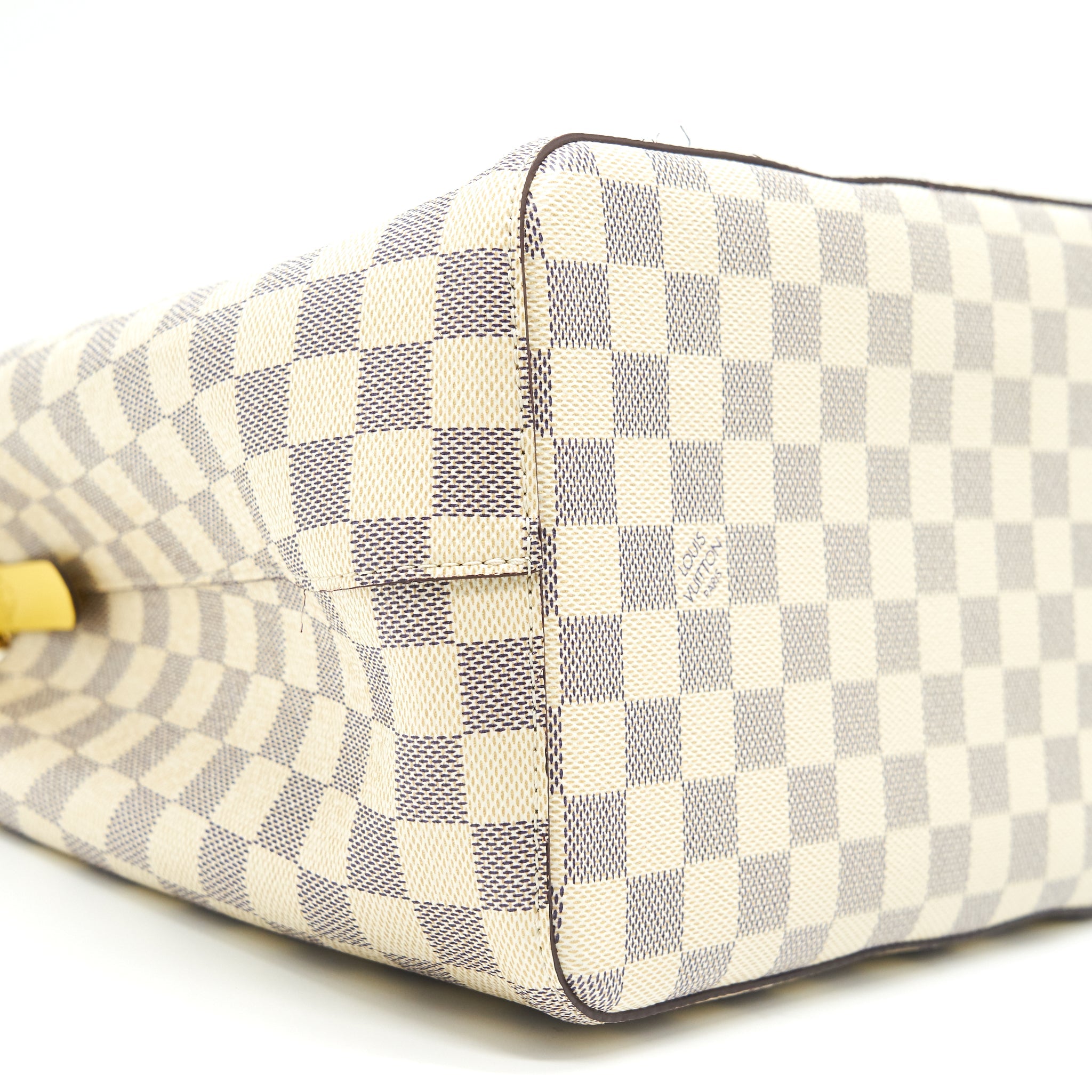 AAA Replica Louis Vuitton LV NEONOE DAMIER AZUR CANVAS YELLOW