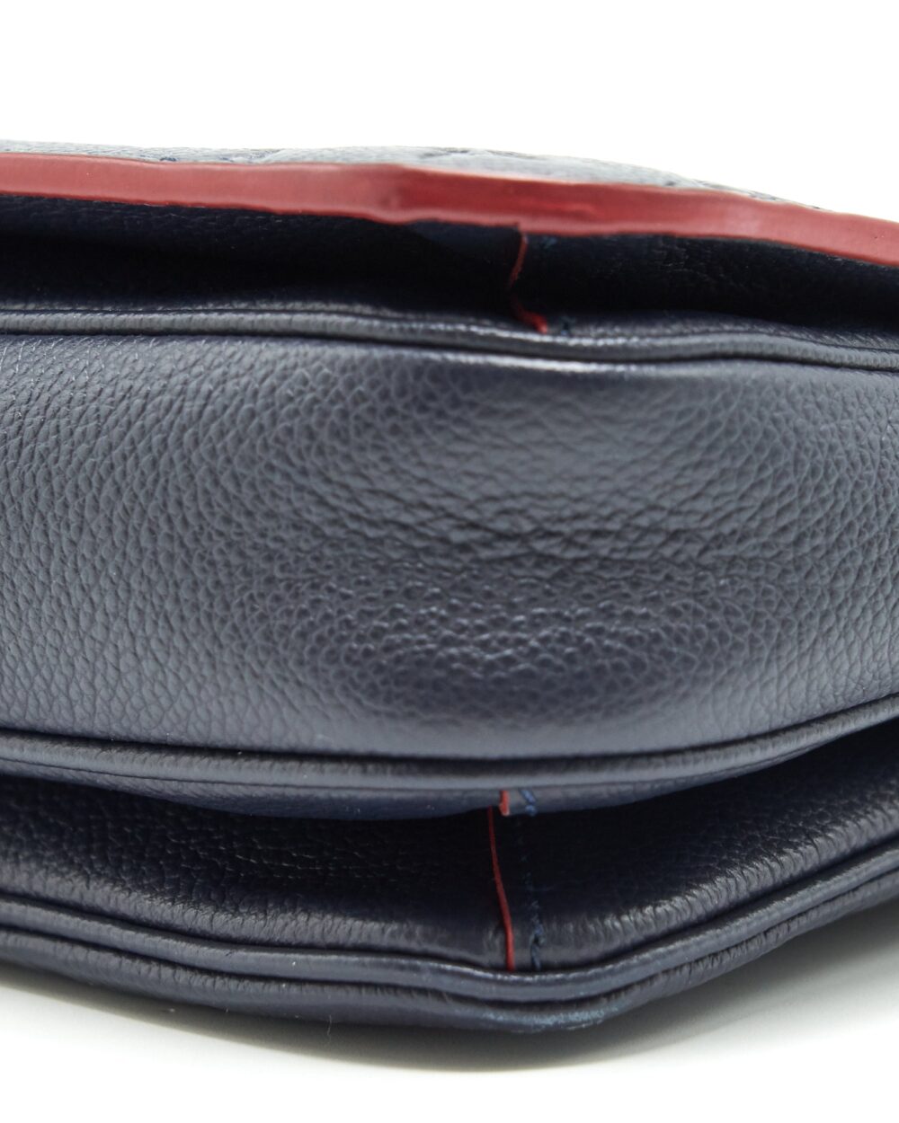 AAA Replica Louis Vuitton LV POCHETTE METIS MONOGRAM EMPREINTE LEATHER MARINE ROUGE