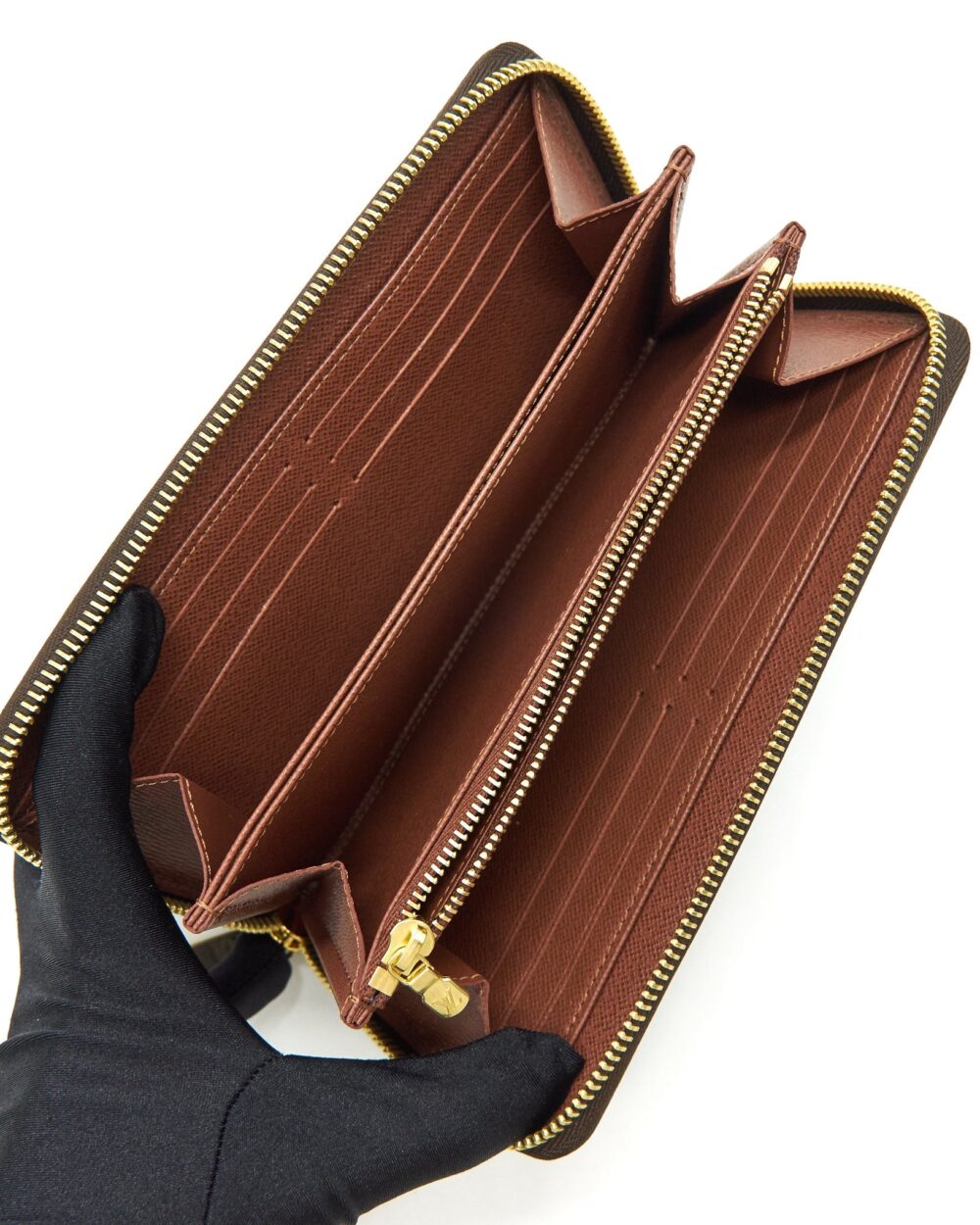 AAA Replica Louis Vuitton LV ZIPPY WALLET MONOGRAM CANVAS BROWN