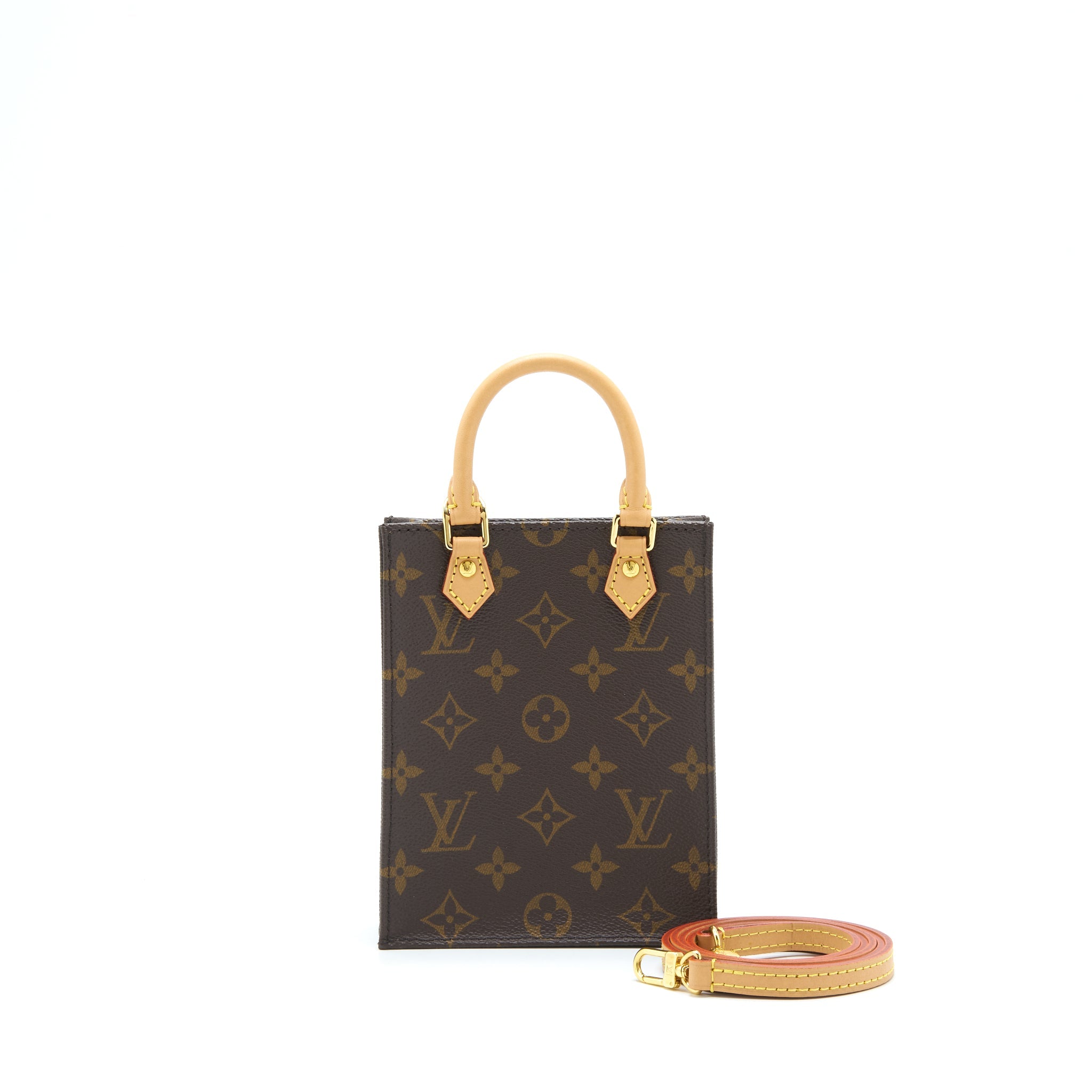 AAA Replica Louis Vuitton LV PETIT SAC PLAT MONOGRAM CANVAS GHW