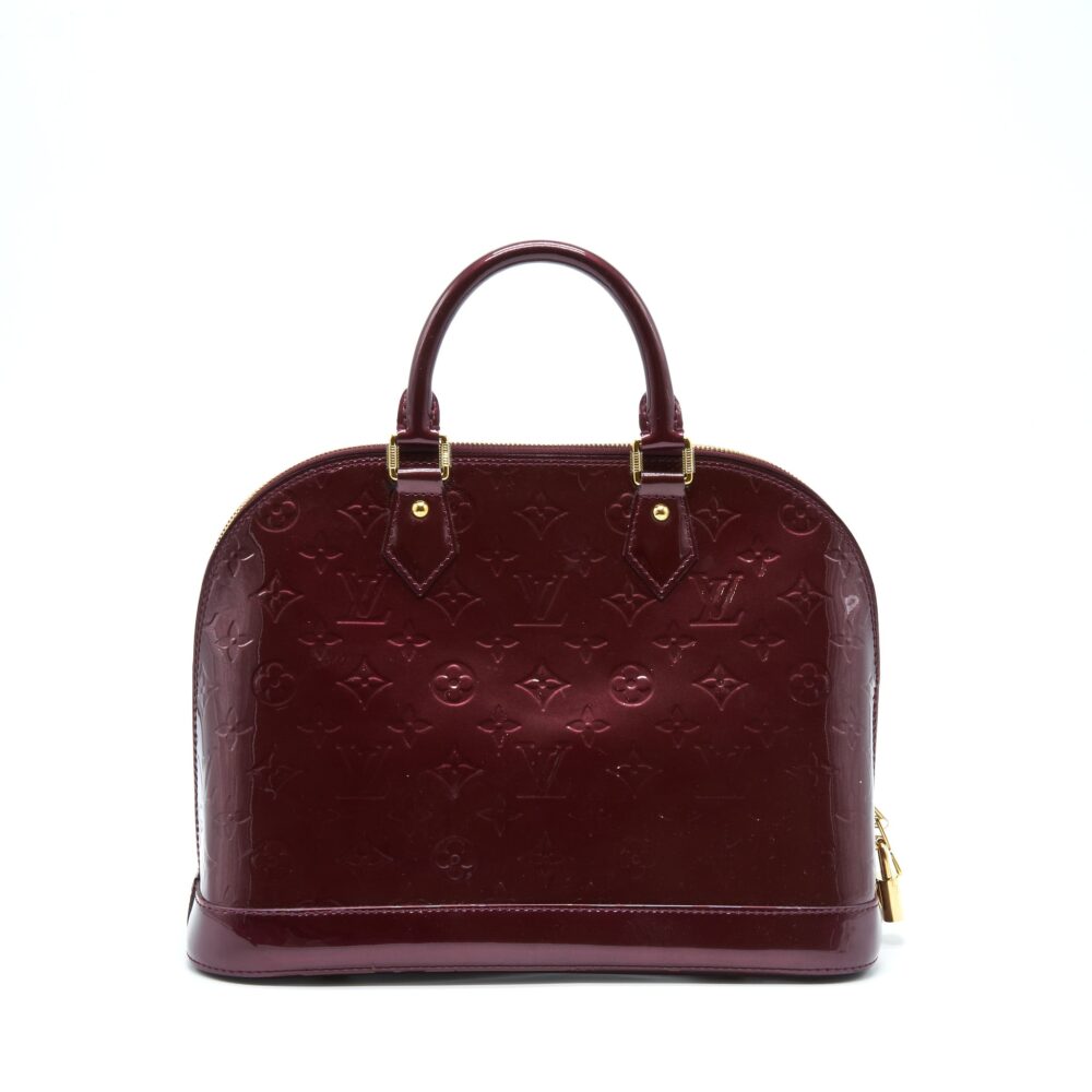 AAA Replica Louis Vuitton LV ALMA PM PATENT AMARANTE GHW