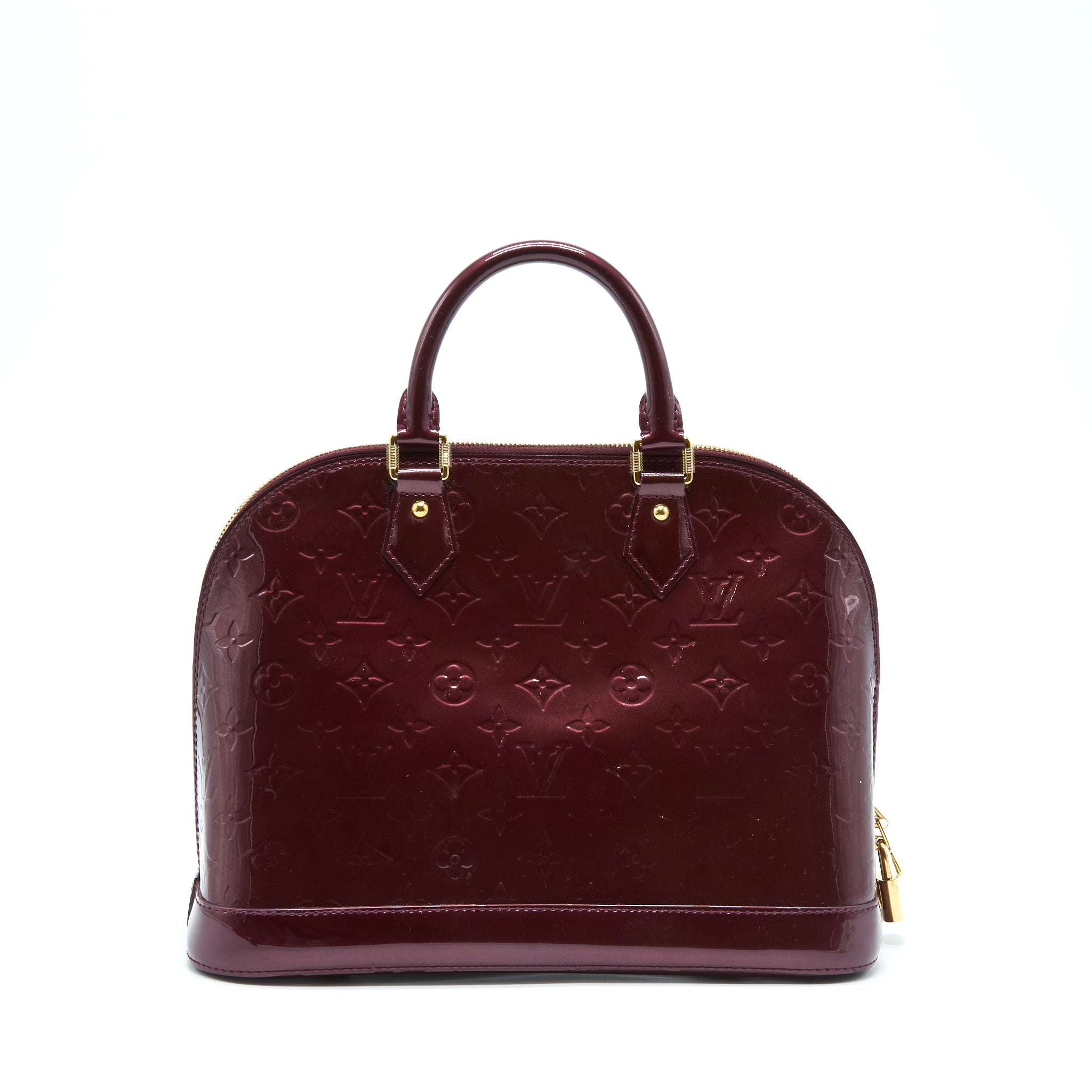 AAA Replica Louis Vuitton LV ALMA PM PATENT AMARANTE GHW