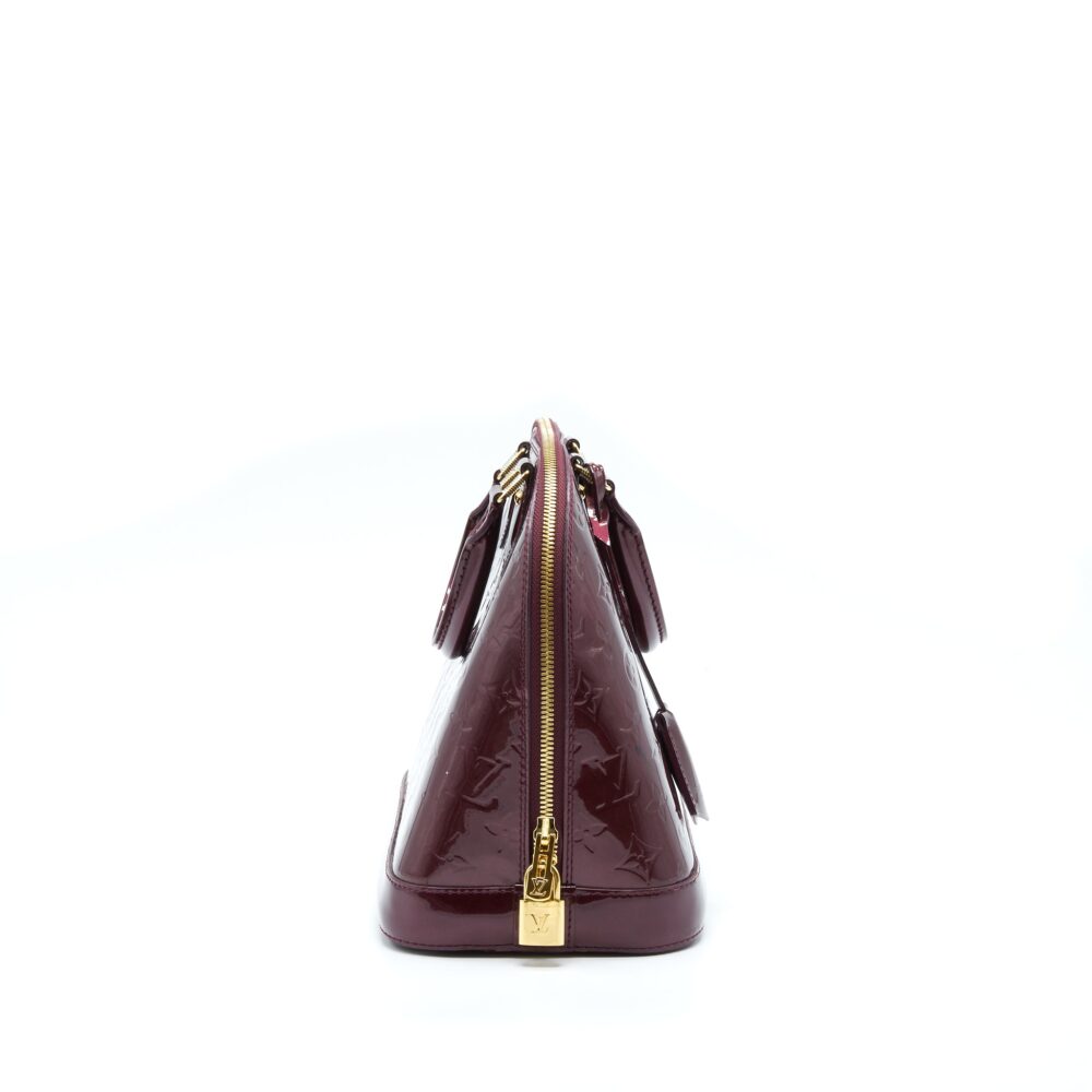 AAA Replica Louis Vuitton LV ALMA PM PATENT AMARANTE GHW