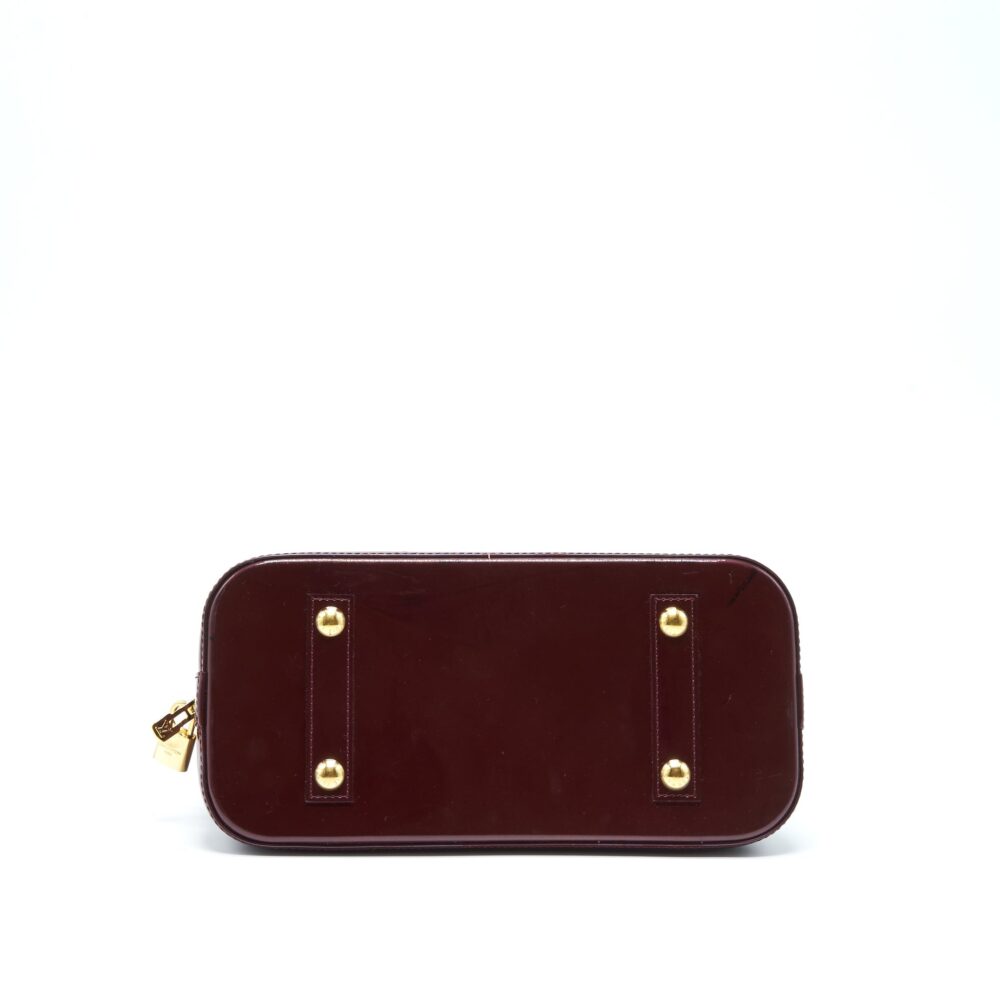 AAA Replica Louis Vuitton LV ALMA PM PATENT AMARANTE GHW