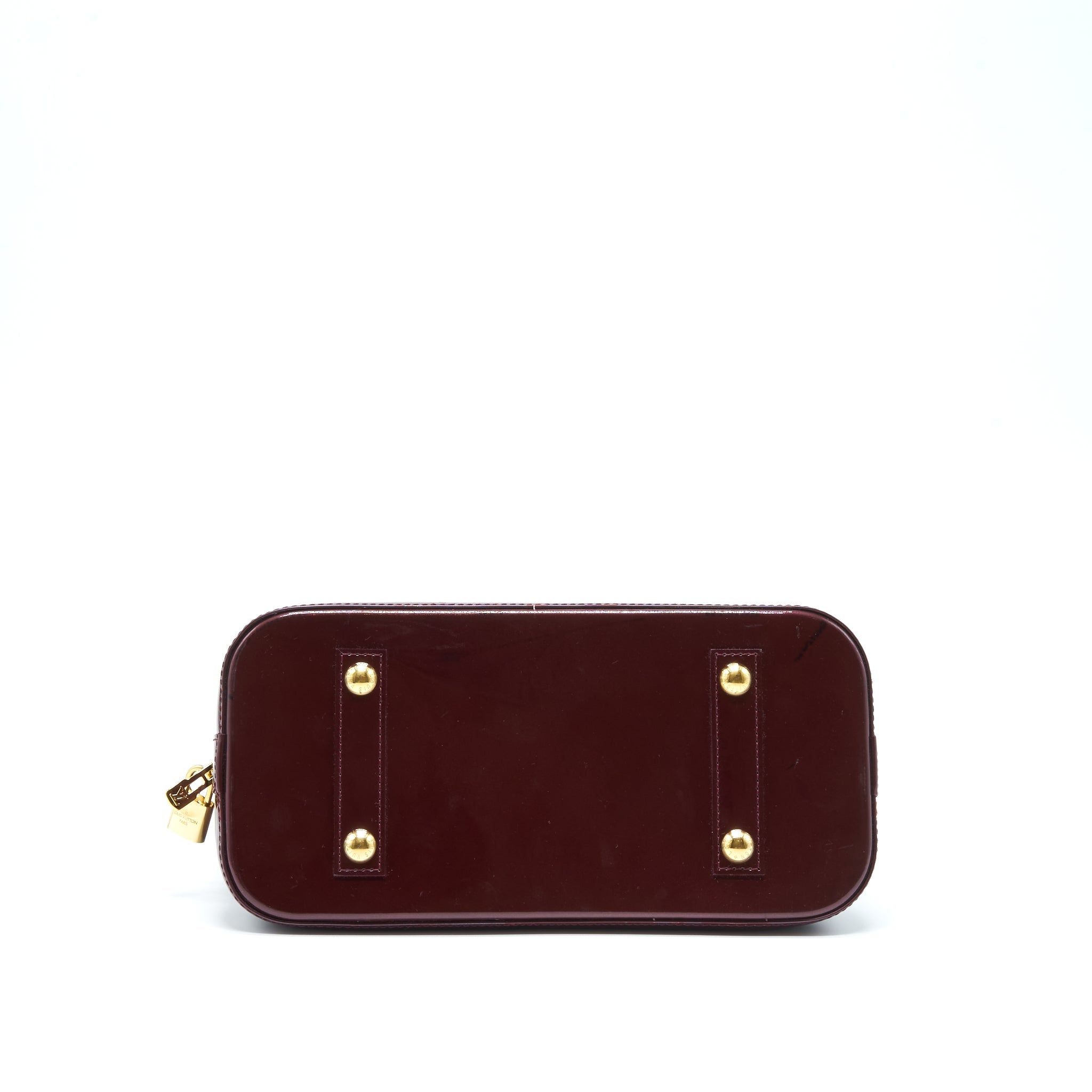 AAA Replica Louis Vuitton LV ALMA PM PATENT AMARANTE GHW