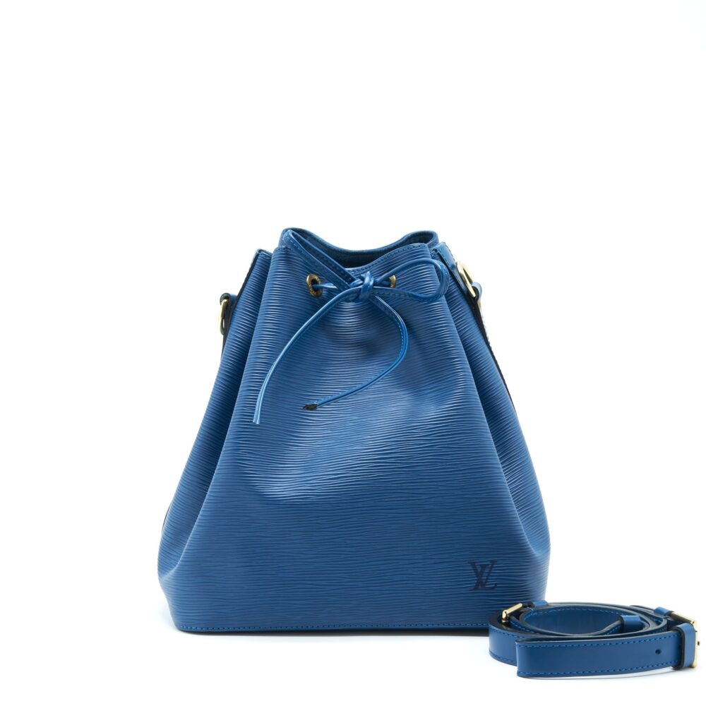 AAA Replica Louis Vuitton LV VINTAGE PETITE NOE EPI BLUE GHW