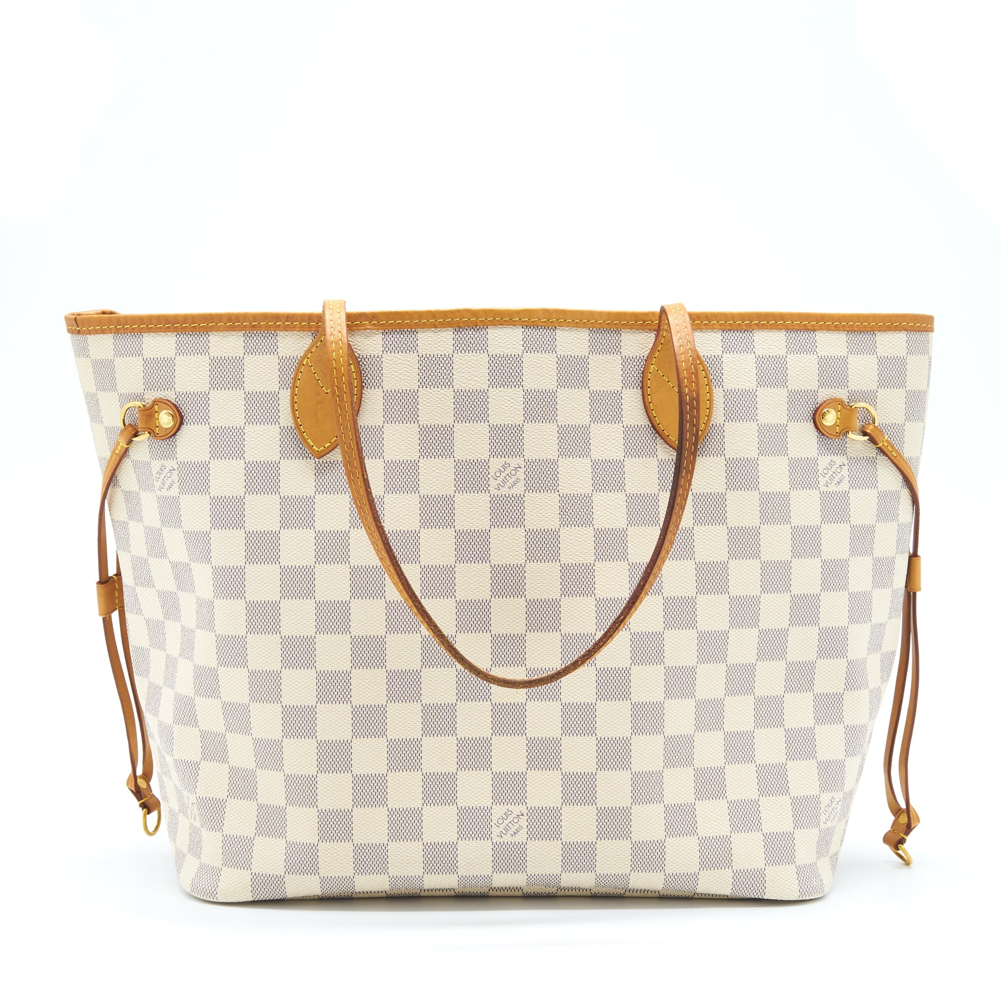 AAA Replica Louis Vuitton LV Neverfull MM Damier Azur GHW