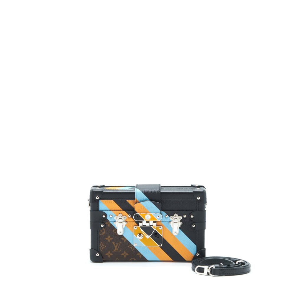 AAA Replica Louis Vuitton LV PETIT MALLE LIMITED EDITION MONOGRAM CANVAS / BLACK / BLUE / YELLOW
