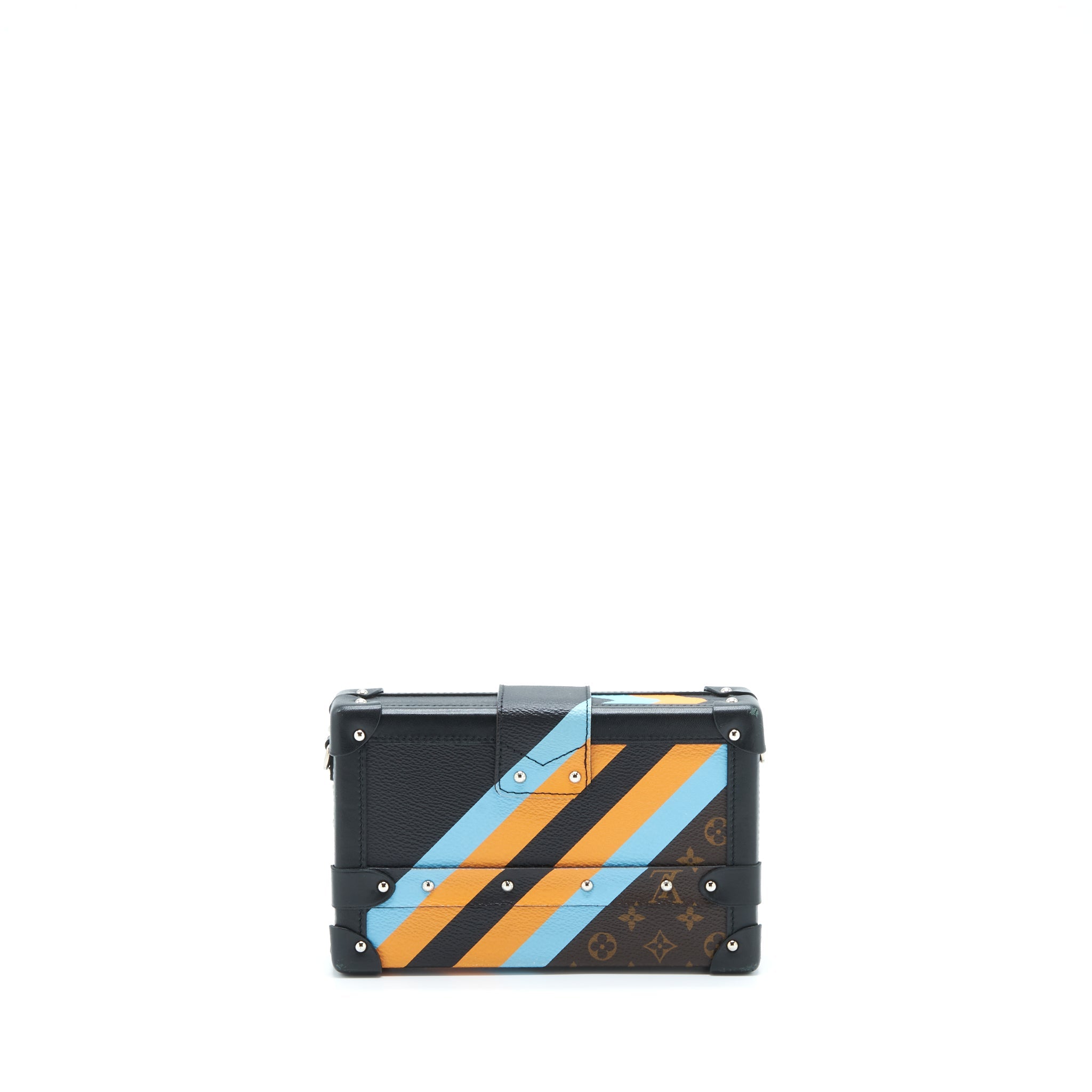 AAA Replica Louis Vuitton LV PETIT MALLE LIMITED EDITION MONOGRAM CANVAS / BLACK / BLUE / YELLOW