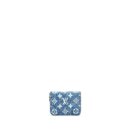 AAA Replica Louis Vuitton LV ZIPPY COIN PURSE MONOGRAM JACQUARD DENIM BLUE GHW