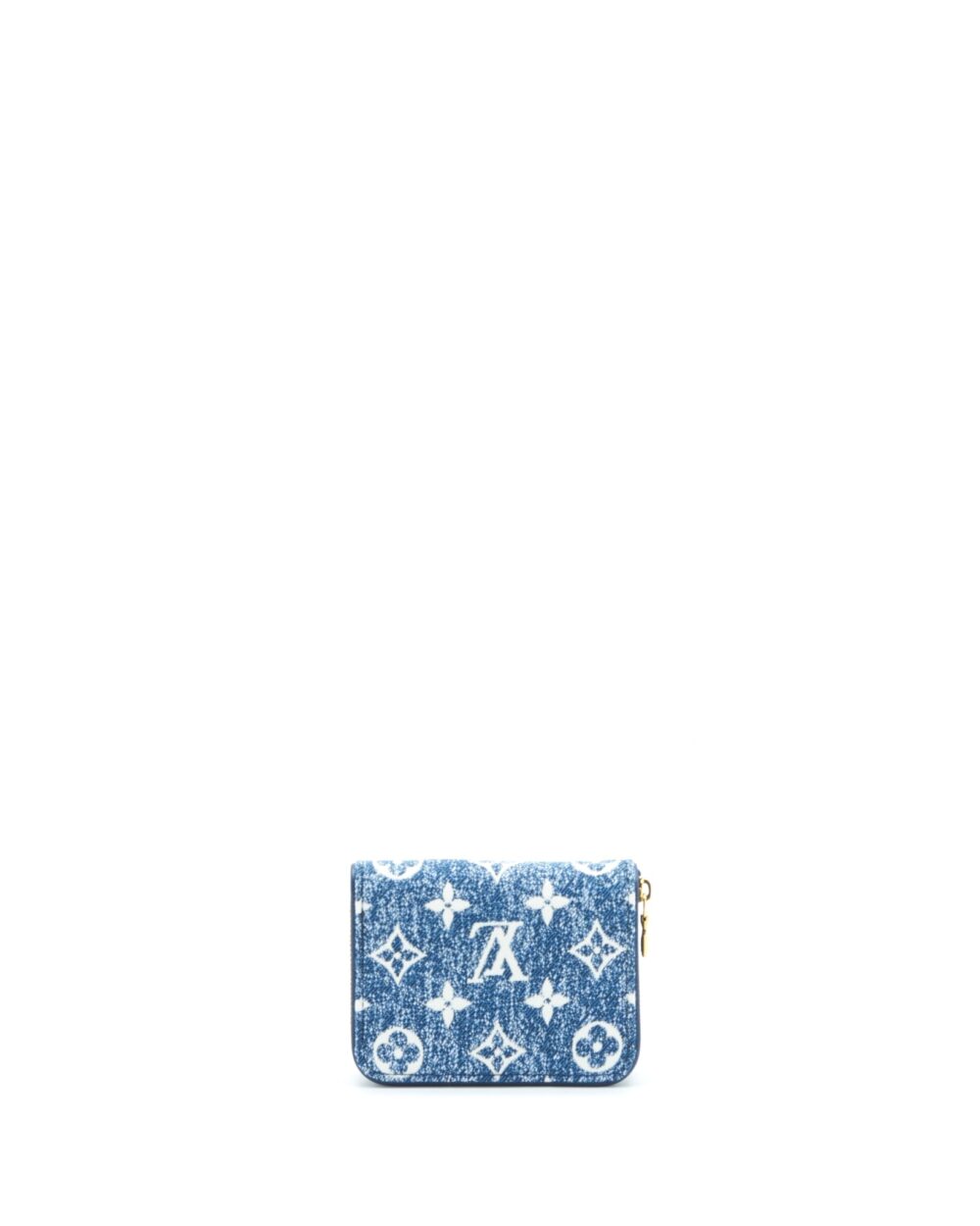 AAA Replica Louis Vuitton LV ZIPPY COIN PURSE MONOGRAM JACQUARD DENIM BLUE GHW