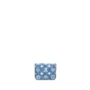 AAA Replica Louis Vuitton LV ZIPPY COIN PURSE MONOGRAM JACQUARD DENIM BLUE GHW