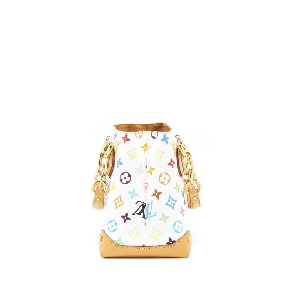 AAA Replica Louis Vuitton LV VINTAGE TOTE BAG WHITE/MULTICOLOUR GHW