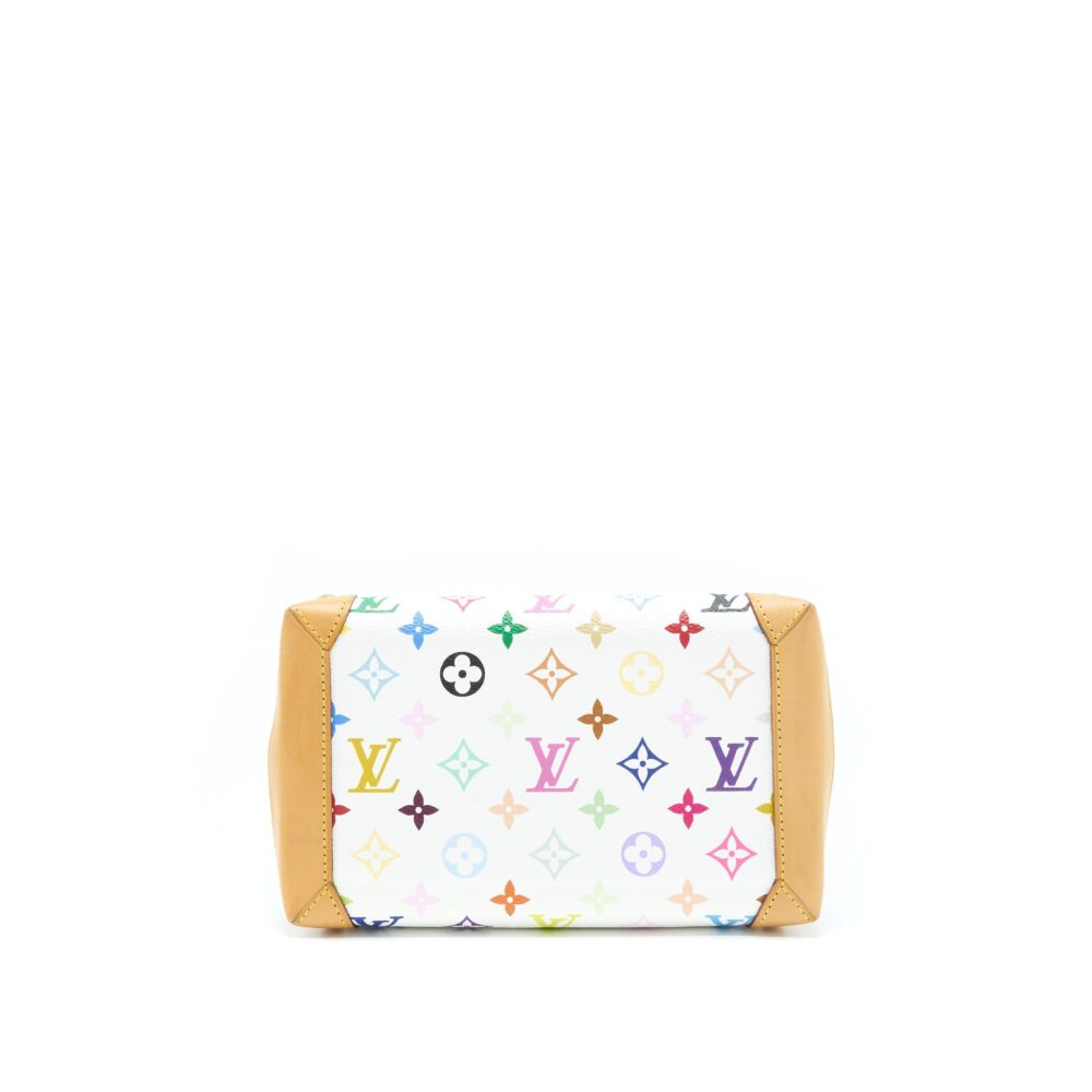 AAA Replica Louis Vuitton LV VINTAGE TOTE BAG WHITE/MULTICOLOUR GHW