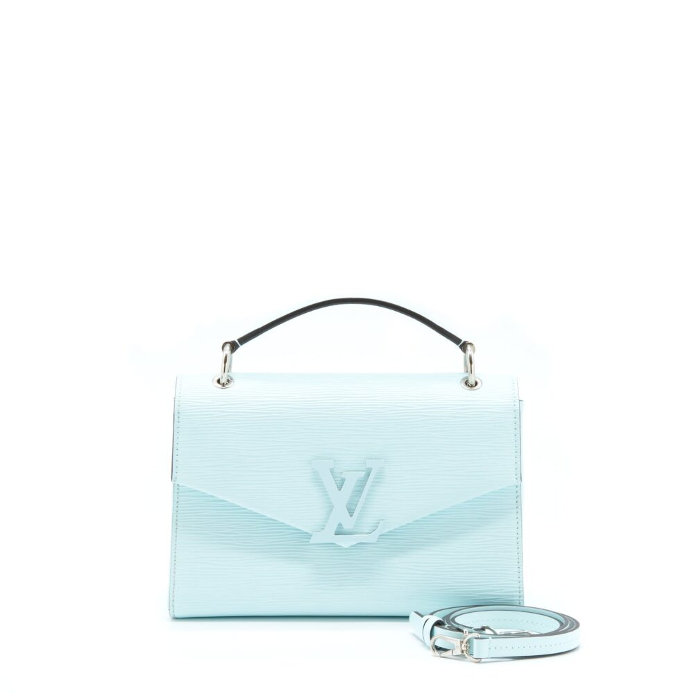 AAA Replica Louis Vuitton LV TOP HANDLE FLAP BAG EPI LIGHT BLUE SHW