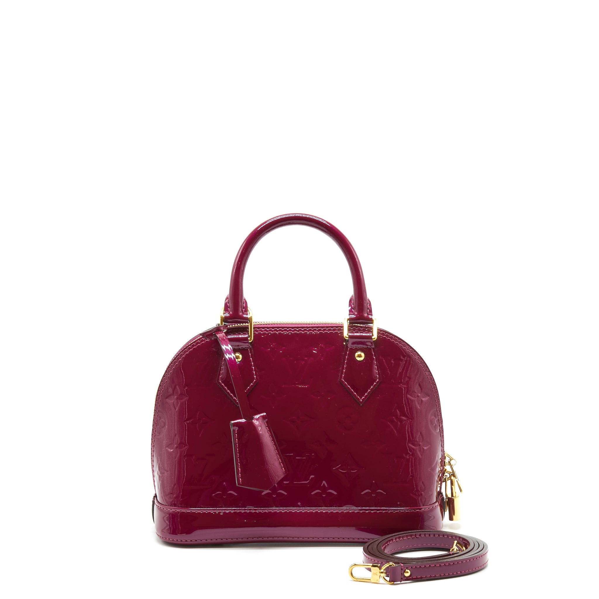 AAA Replica Louis Vuitton LV ALMA BB PATENT PURPLE GHW