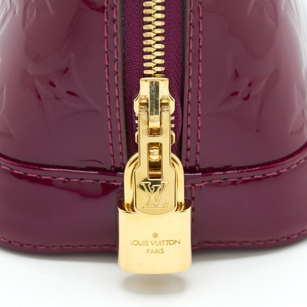 AAA Replica Louis Vuitton LV ALMA BB PATENT PURPLE GHW