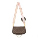 AAA Replica Louis Vuitton LV MULTI POCHETTE ACCESSORIES MONOGRAM CANVAS ROSE CLAIR GHW