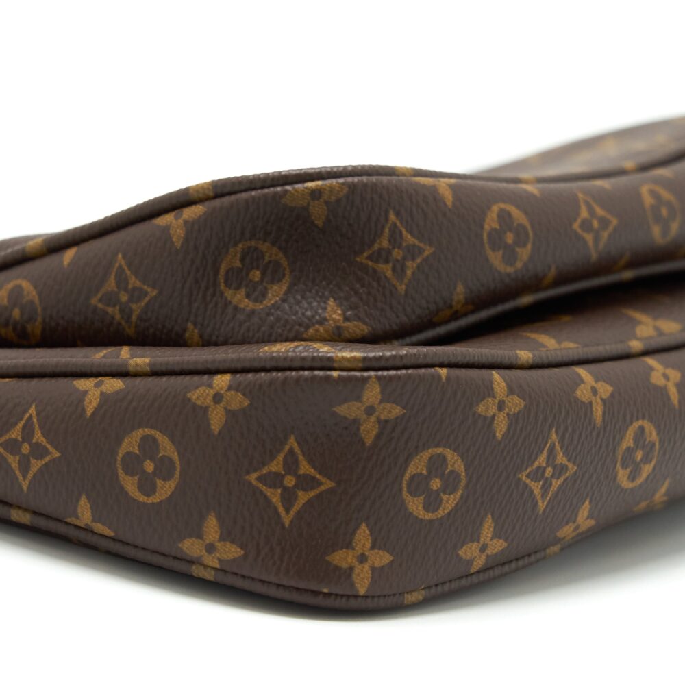 AAA Replica Louis Vuitton LV MULTI POCHETTE ACCESSORIES MONOGRAM CANVAS ROSE CLAIR GHW