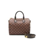 AAA Replica Louis Vuitton LV SPEEDY BANDOULIERE 25 DAMIER EBENE CANVAS GHW