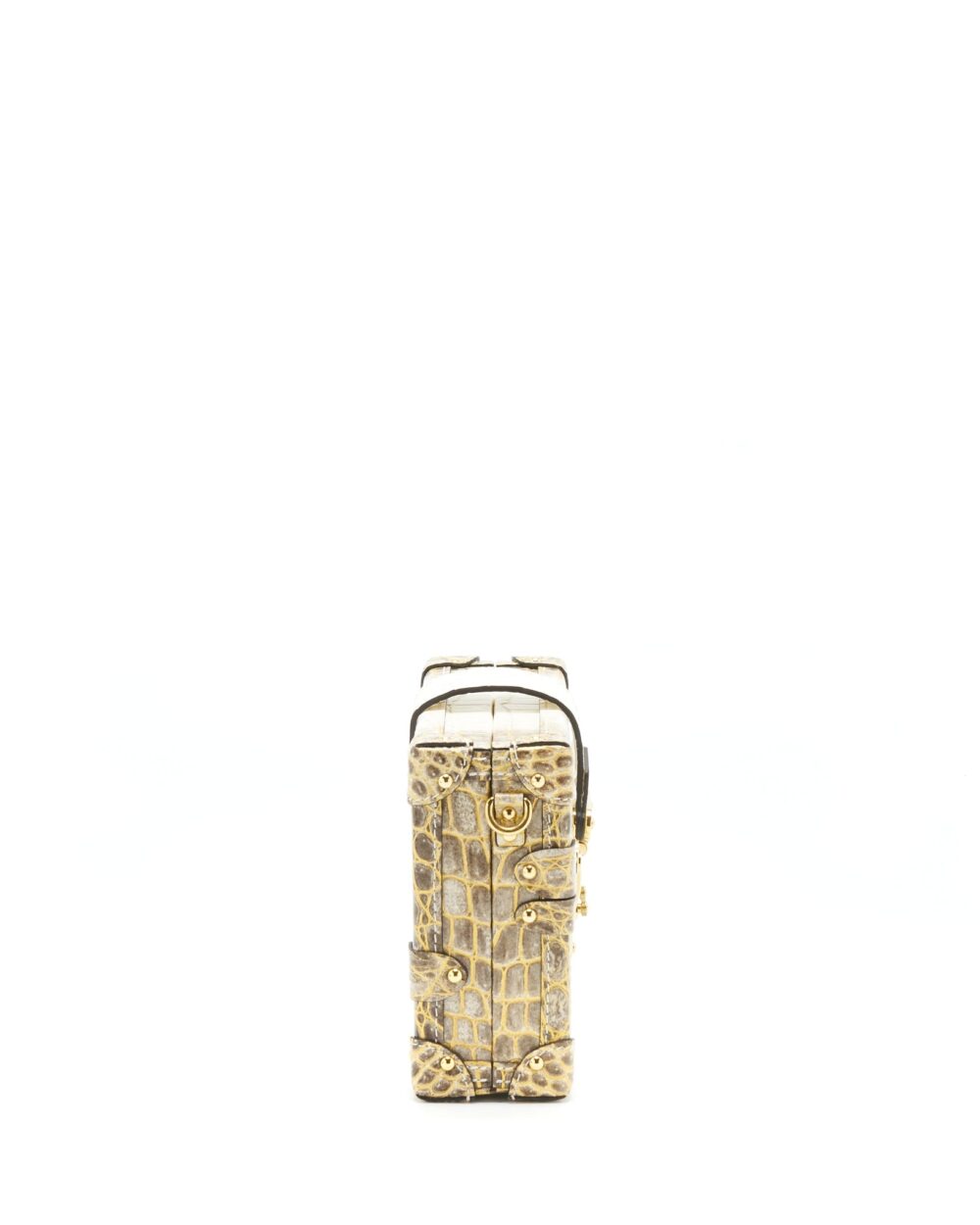 AAA Replica Louis Vuitton LV PETITE MALLE NILOTICUS CROCODILE WHITE GHW