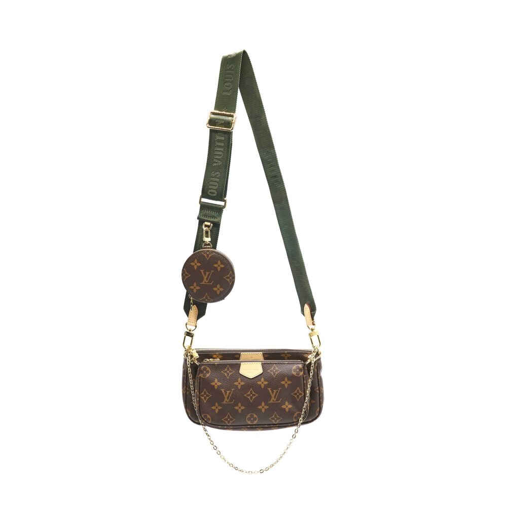 AAA Replica Louis Vuitton LV MULTI POCHETTE MONOGRAM ACCESSORIES KHAKI STRAP