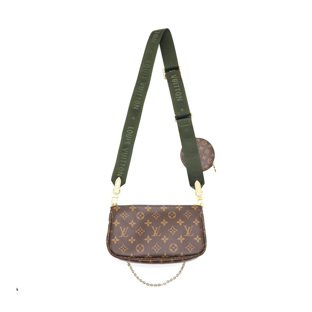 AAA Replica Louis Vuitton LV MULTI POCHETTE MONOGRAM ACCESSORIES KHAKI STRAP
