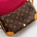 AAA Replica Louis Vuitton LV DIANE BAG WITH FUCHSIA STRAP MONOGRAM CANVAS GHW