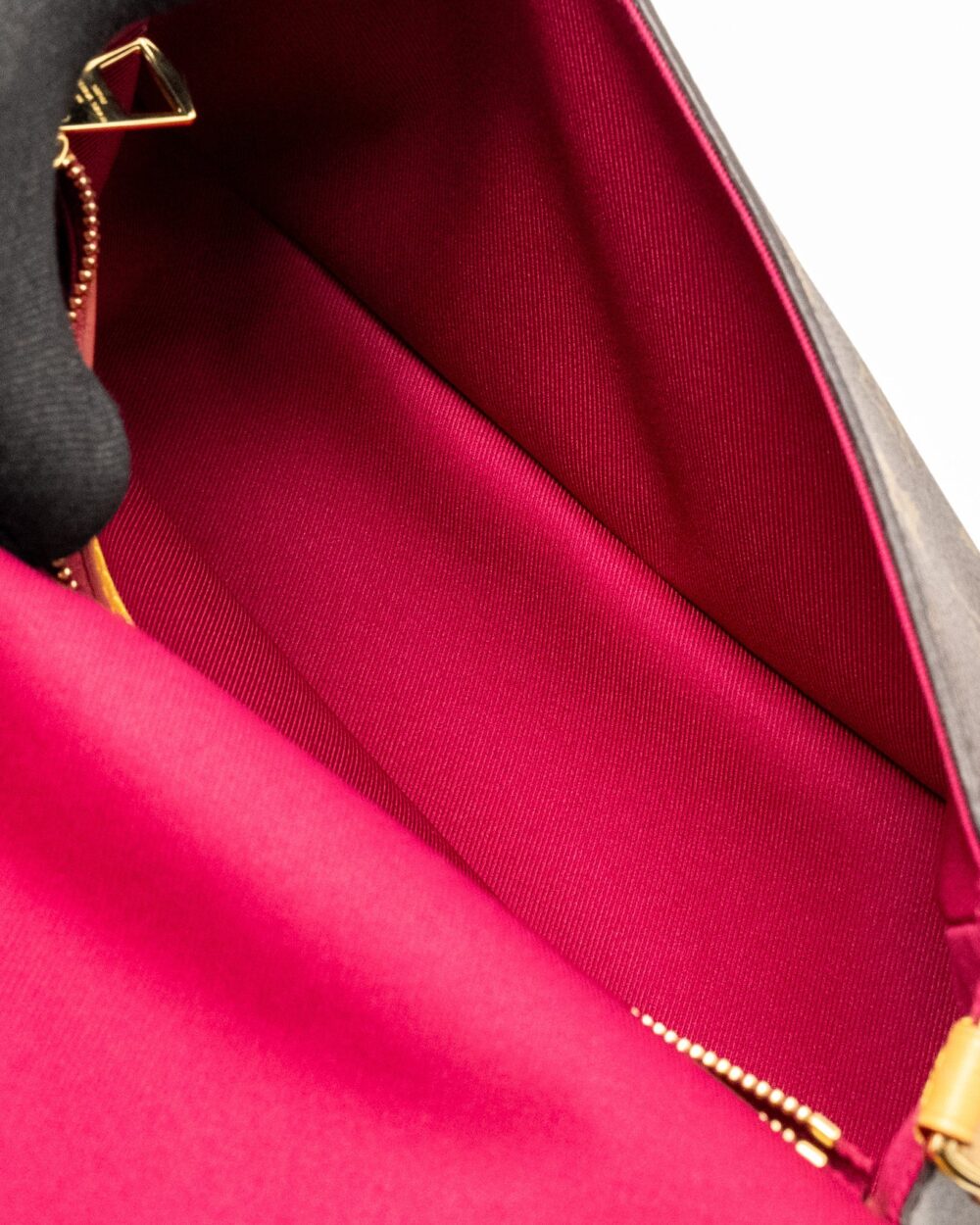 AAA Replica Louis Vuitton LV DIANE BAG WITH FUCHSIA STRAP MONOGRAM CANVAS GHW