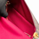 AAA Replica Louis Vuitton LV DIANE BAG WITH FUCHSIA STRAP MONOGRAM CANVAS GHW