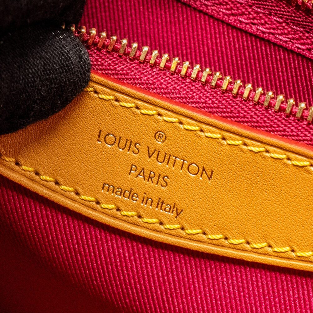 AAA Replica Louis Vuitton LV DIANE BAG WITH FUCHSIA STRAP MONOGRAM CANVAS GHW