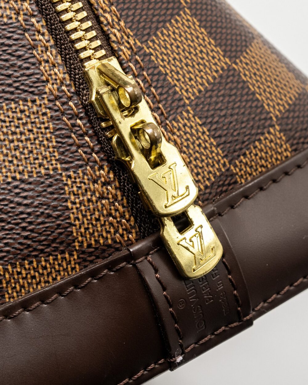 AAA Replica Louis Vuitton LV ALMA PM DAMIER EBENE CANVAS GHW