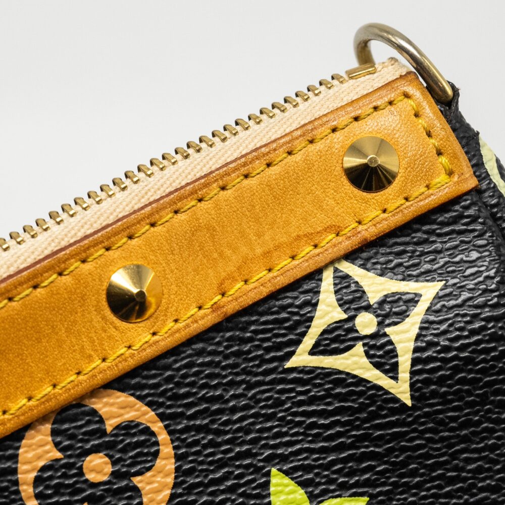 AAA Replica Louis Vuitton LV POCHETTE ACCESSORIES CANVAS BLACK MULTICOLOUR GHW