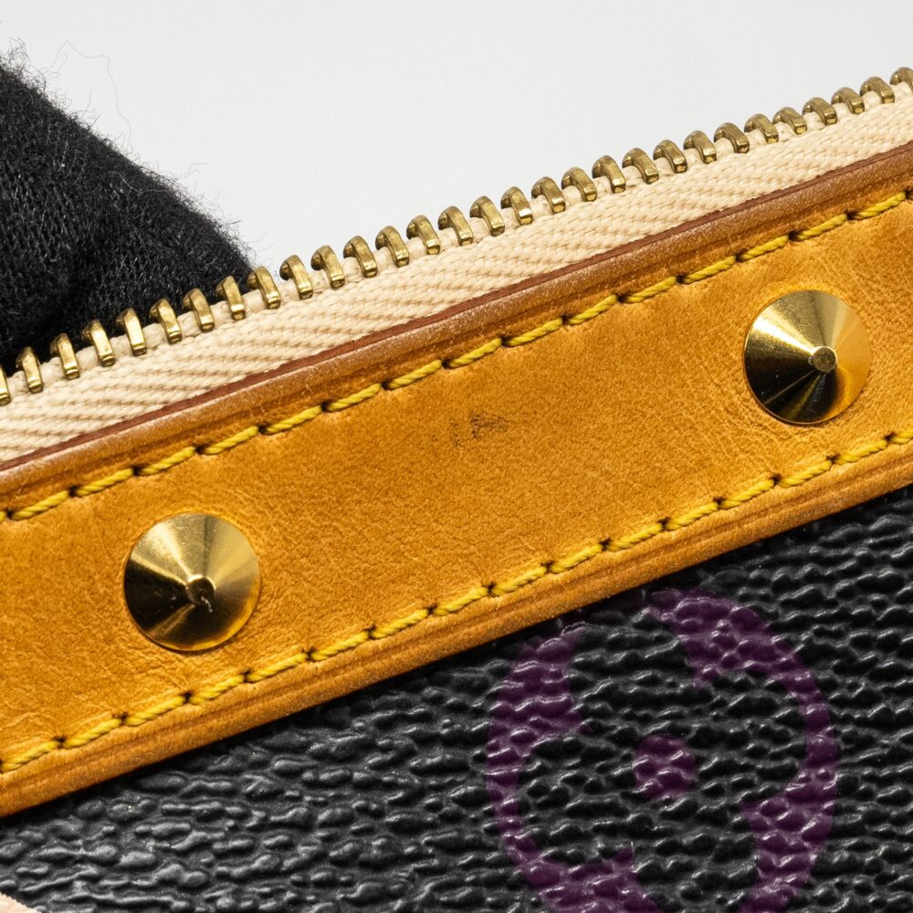 AAA Replica Louis Vuitton LV POCHETTE ACCESSORIES CANVAS BLACK MULTICOLOUR GHW