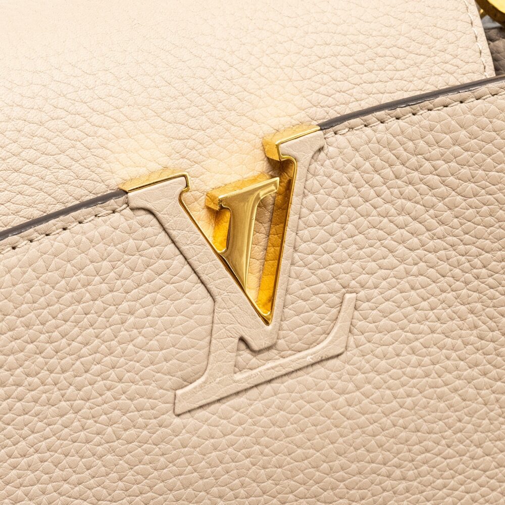 AAA Replica Louis Vuitton LV CAPUCINES PM CALFSKIN GREY GHW