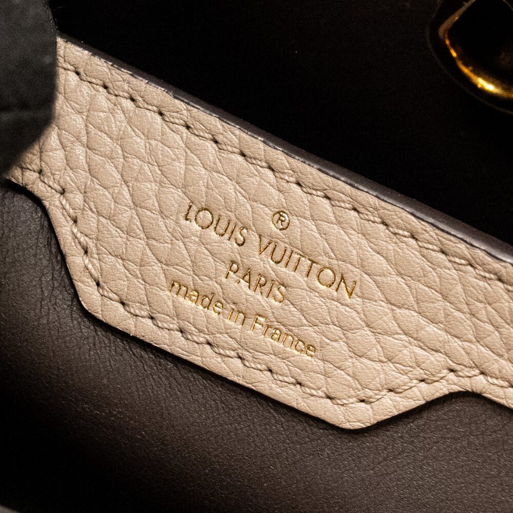 AAA Replica Louis Vuitton LV CAPUCINES PM CALFSKIN GREY GHW