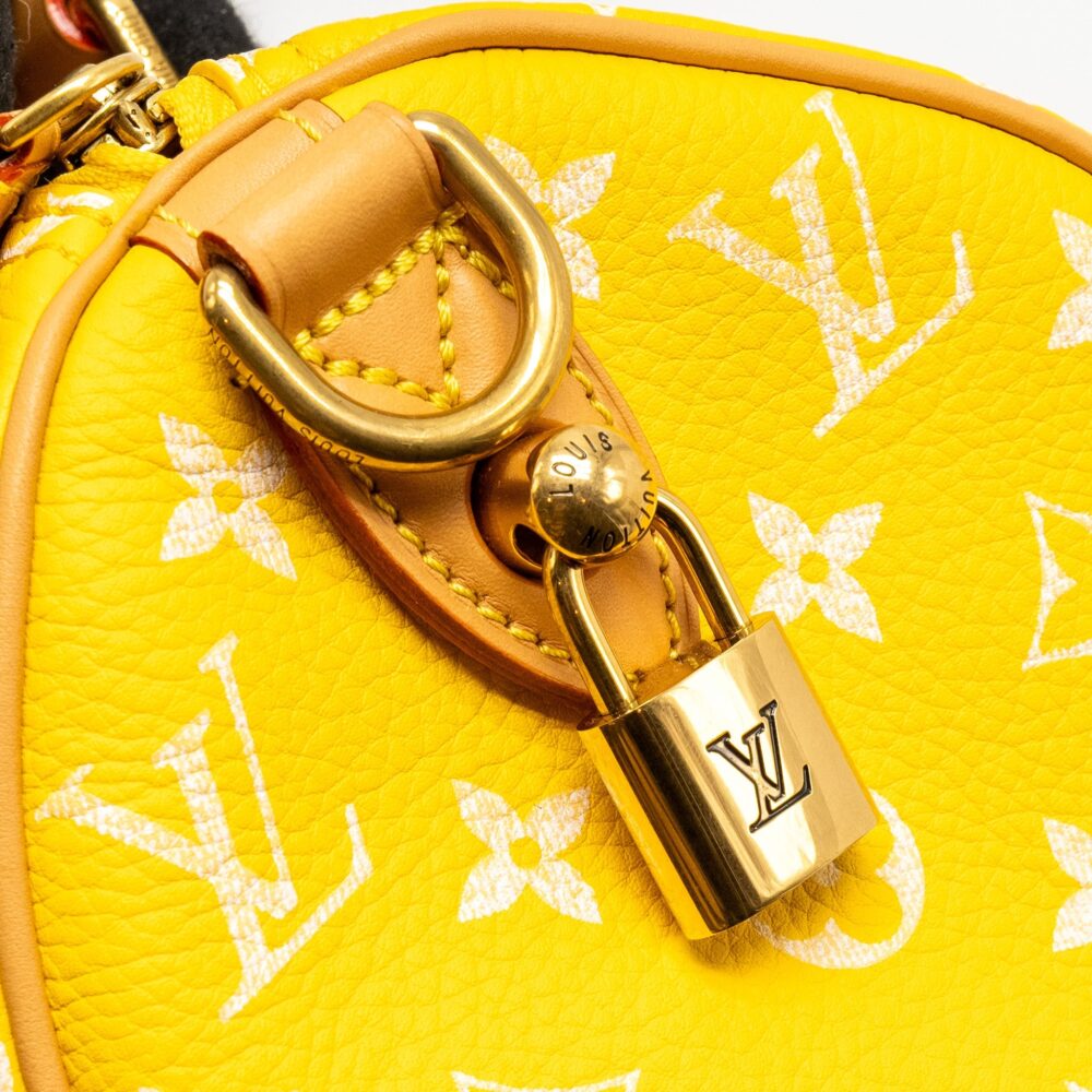 AAA Replica Louis Vuitton LV SPEEDY P9 BANDOULIÈRE 25 MONOGRAM SOFT CALFSKIN JAUNE MAT GHW