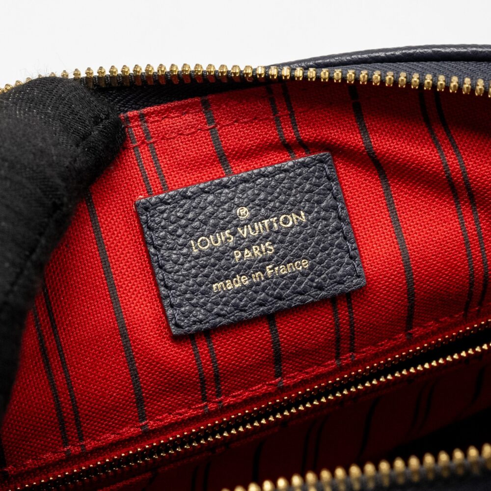 AAA Replica Louis Vuitton LV SPEEDY 25 BANDOULIERE MONOGRAM EMPREINTE NAVY/RED GHW