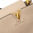 AAA Replica Louis Vuitton LV CAPUCINES BB TAURILLON LIGHT GREY GHW