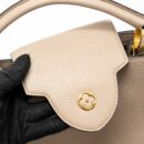 AAA Replica Louis Vuitton LV CAPUCINES BB TAURILLON LIGHT GREY GHW