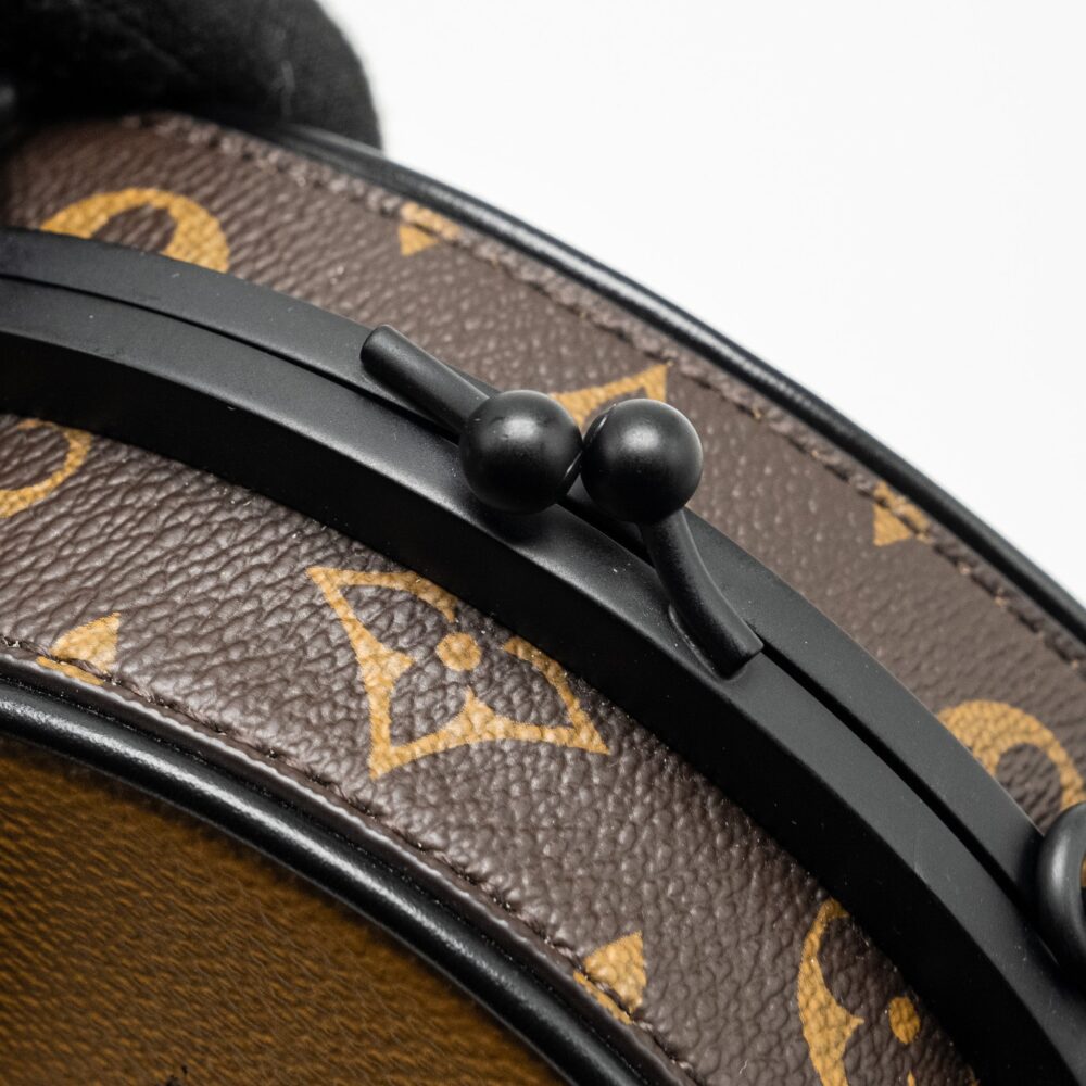 AAA Replica Louis Vuitton LV BOURSICOT CHAIN BAG REVERSE MONOGRAM CANVAS/LEATHER BLACK HARDWARE