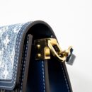 AAA Replica Louis Vuitton LV MINI DAUPHINE DENIM BLUE GHW